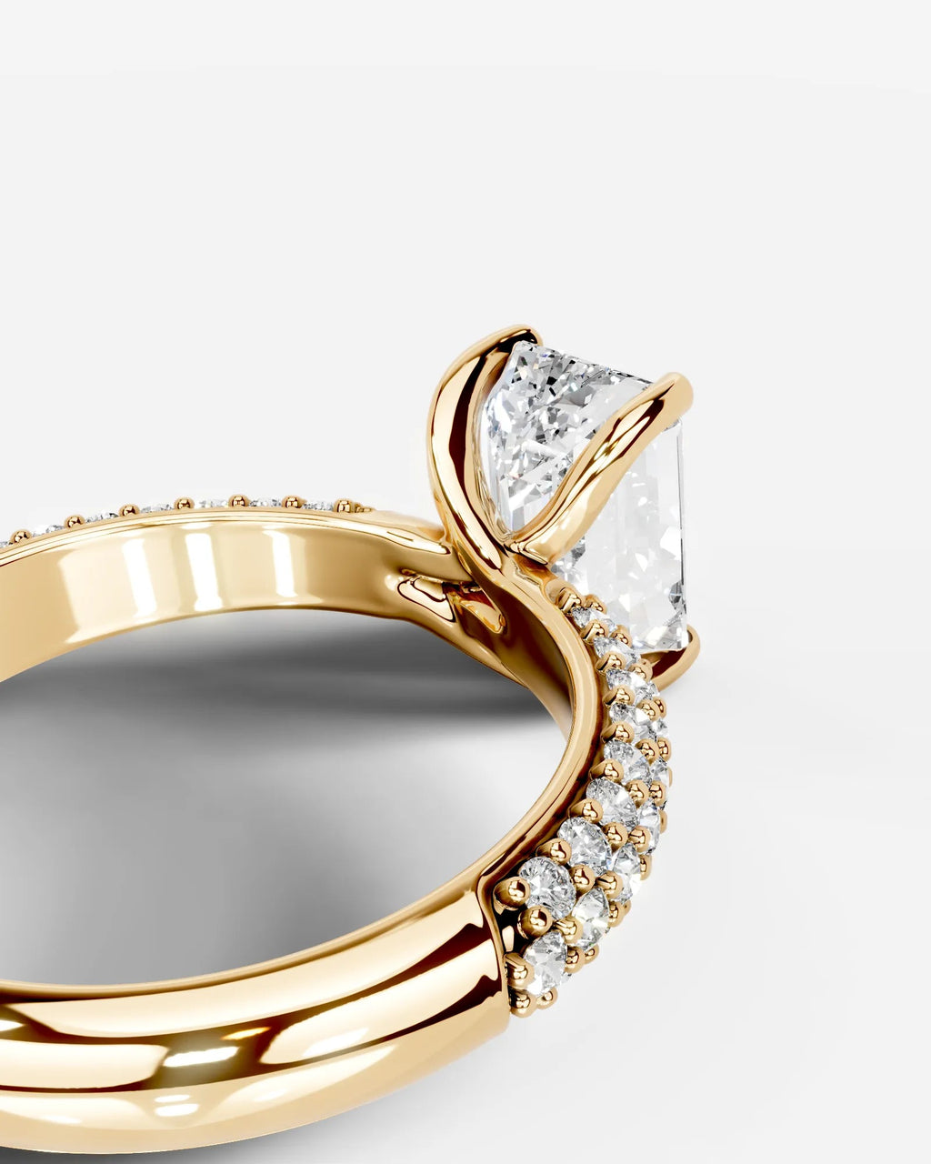 2 Carat Lab Grown Asscher Cut Diamond Ring