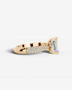 2 Carat Lab Grown Asscher Cut Diamond Ring