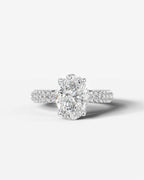 2 Carat Lab Grown Oval Cut Diamond Infinity Pavé Ring