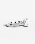 2 Carat Lab Grown Oval Cut Diamond Infinity Pavé Ring