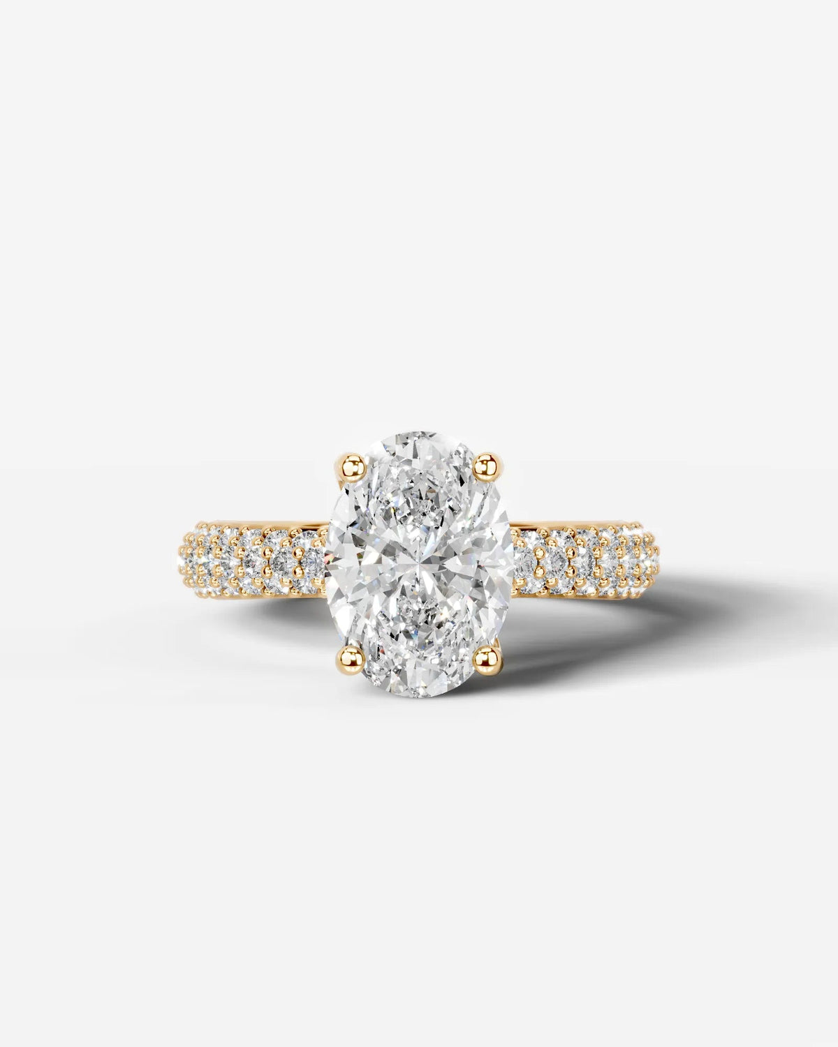 2 Carat Lab Grown Oval Cut Diamond Infinity Pavé Ring