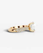 2 Carat Lab Grown Oval Cut Diamond Infinity Pavé Ring