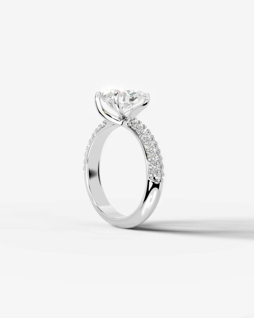2 Carat Lab Grown Pear Cut Diamond Signature Ring