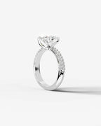 2 Carat Lab Grown Pear Cut Diamond Signature Ring