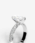 2 Carat Lab Grown Pear Cut Diamond Signature Ring
