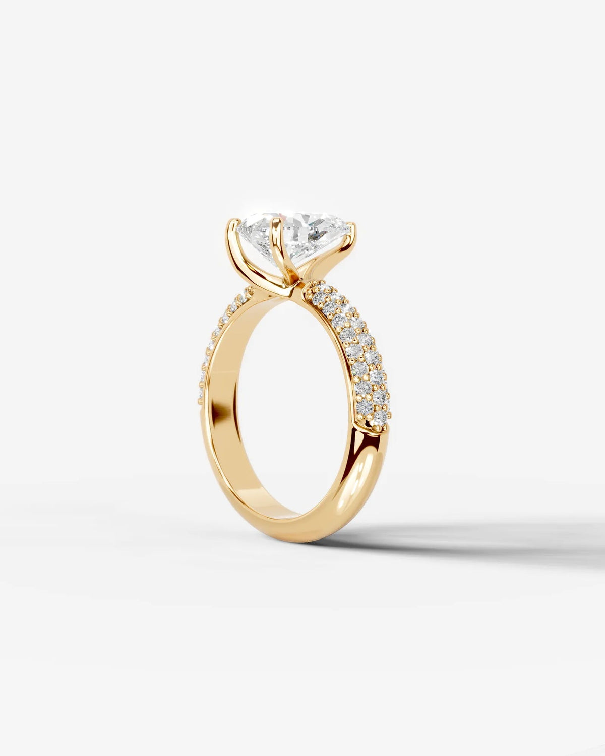 2 Carat Lab Grown Pear Cut Diamond Signature Ring