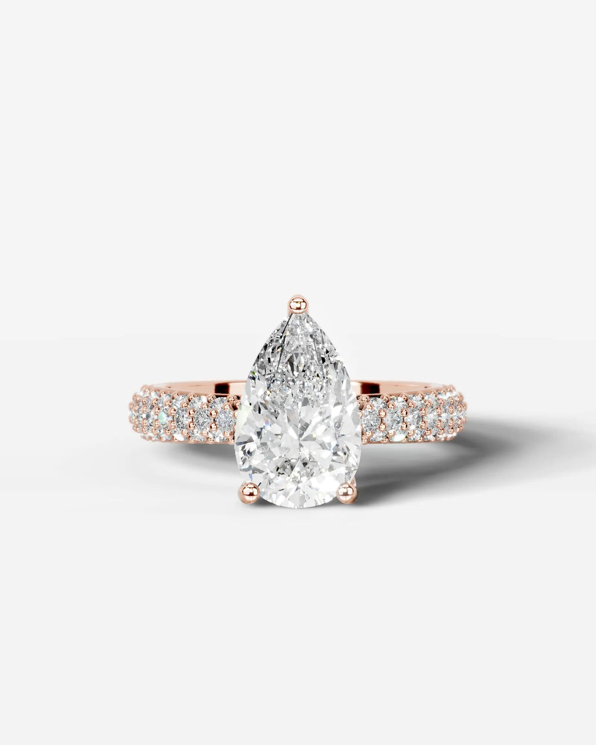 2 Carat Lab Grown Pear Cut Diamond Signature Ring