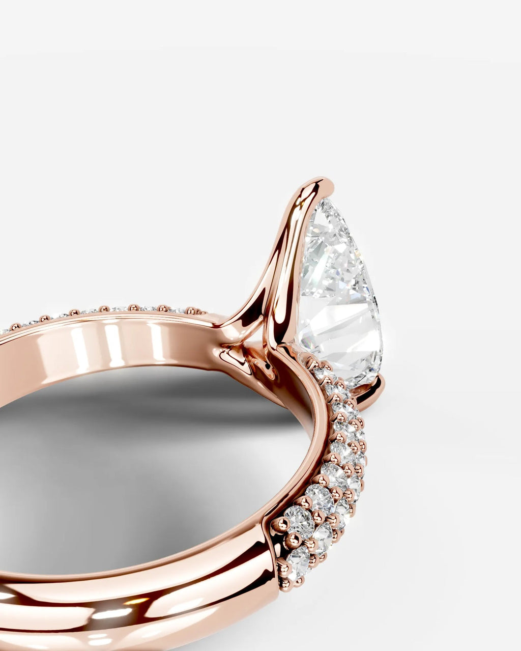 2 Carat Lab Grown Pear Cut Diamond Signature Ring