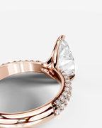 2 Carat Lab Grown Pear Cut Diamond Signature Ring