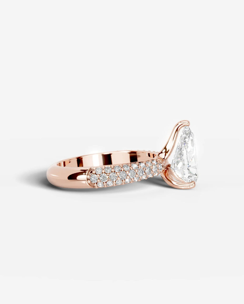 2 Carat Lab Grown Pear Cut Diamond Signature Ring