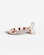 2 Carat Lab Grown Pear Cut Diamond Signature Ring
