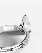 2 Carat Lab Grown Pear Cut Diamond Signature Ring