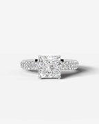 2 Carat Lab Grown Radiant Cut Diamond Twisted Diamond Band Ring