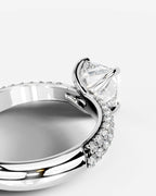 2 Carat Lab Grown Radiant Cut Diamond Twisted Diamond Band Ring
