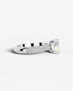 2 Carat Lab Grown Radiant Cut Diamond Twisted Diamond Band Ring