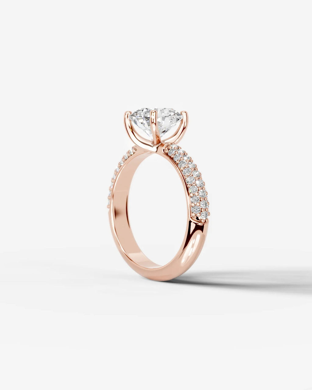 2 Carat Lab Grown Round Cut Diamond Diamond Twist Ring