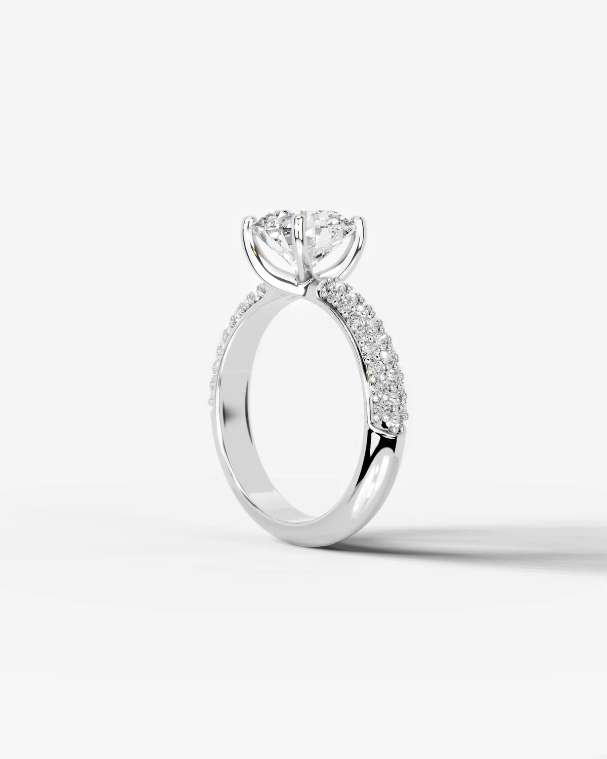 2 Carat Lab Grown Round Cut Diamond Diamond Twist Ring
