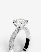 2 Carat Lab Grown Round Cut Diamond Diamond Twist Ring