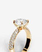 2 Carat Lab Grown Round Cut Diamond Diamond Twist Ring