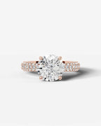 2 Carat Lab Grown Round Cut Diamond Diamond Twist Ring