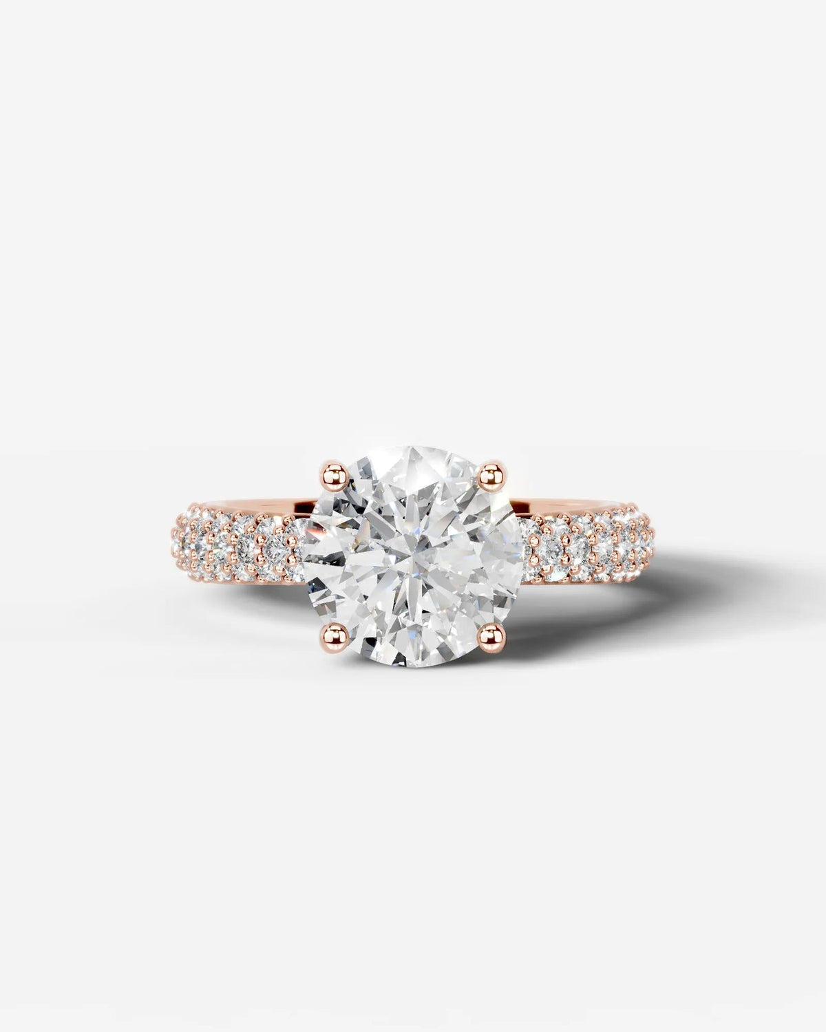 2 Carat Lab Grown Round Cut Diamond Diamond Twist Ring
