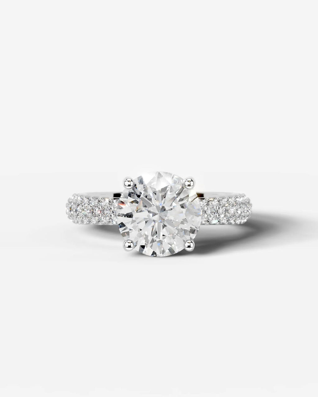 2 Carat Lab Grown Round Cut Diamond Diamond Twist Ring