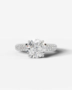 2 Carat Lab Grown Round Cut Diamond Diamond Twist Ring