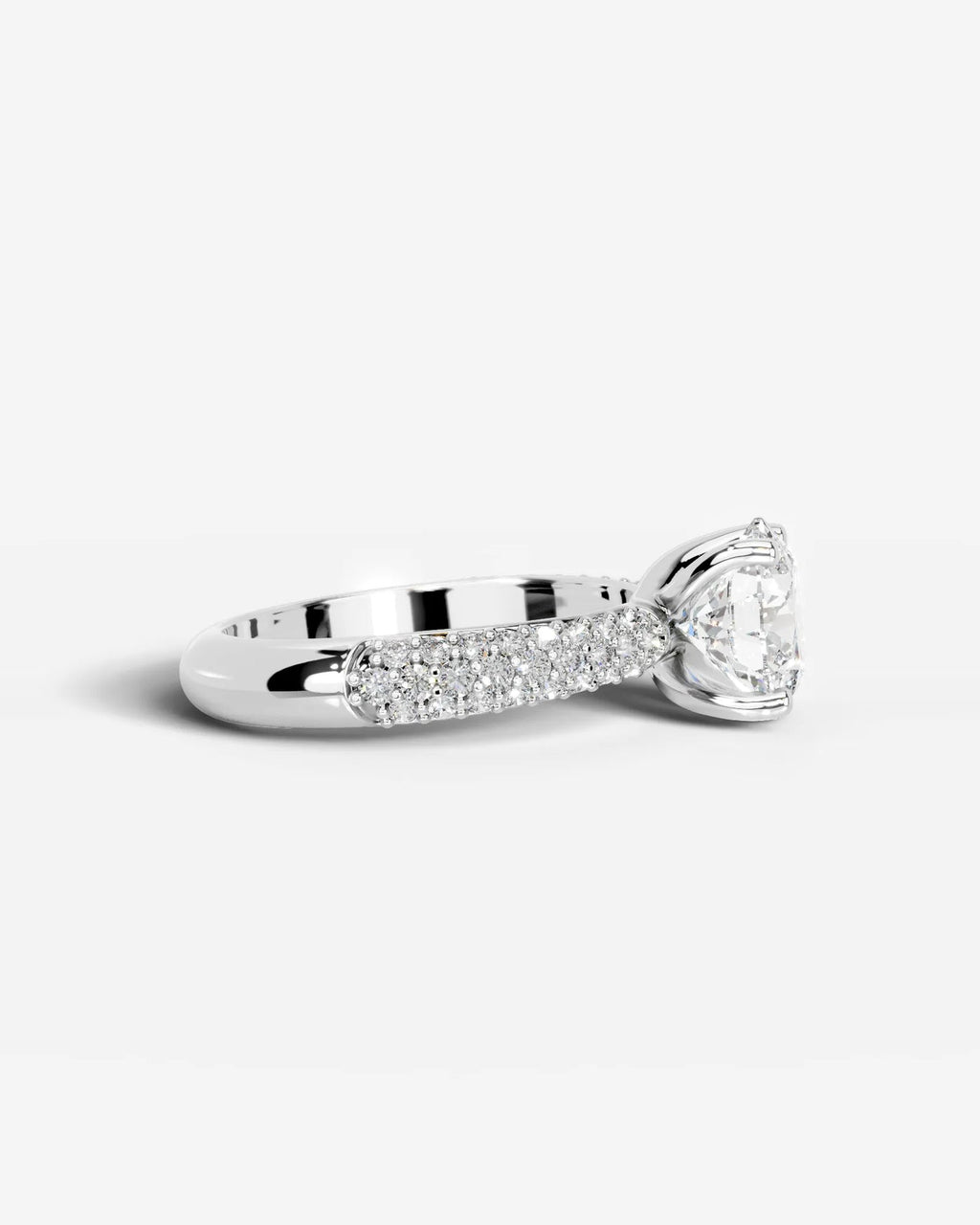 2 Carat Lab Grown Round Cut Diamond Diamond Twist Ring