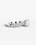 2 Carat Lab Grown Round Cut Diamond Diamond Twist Ring
