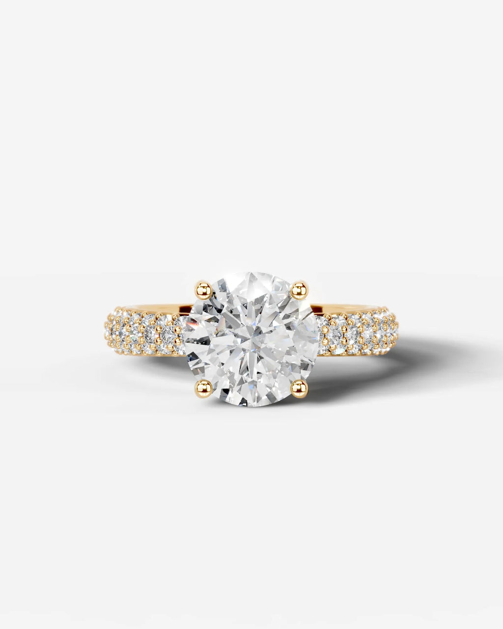 2 Carat Lab Grown Round Cut Diamond Diamond Twist Ring