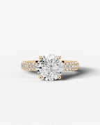 2 Carat Lab Grown Round Cut Diamond Diamond Twist Ring