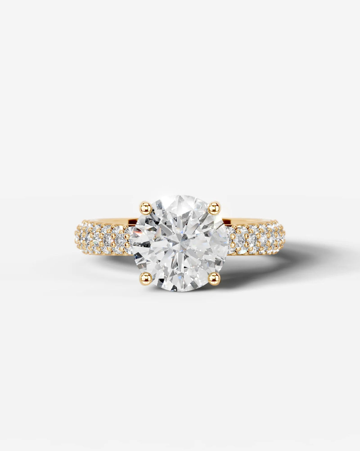 2 Carat Lab Grown Round Cut Diamond Diamond Twist Ring