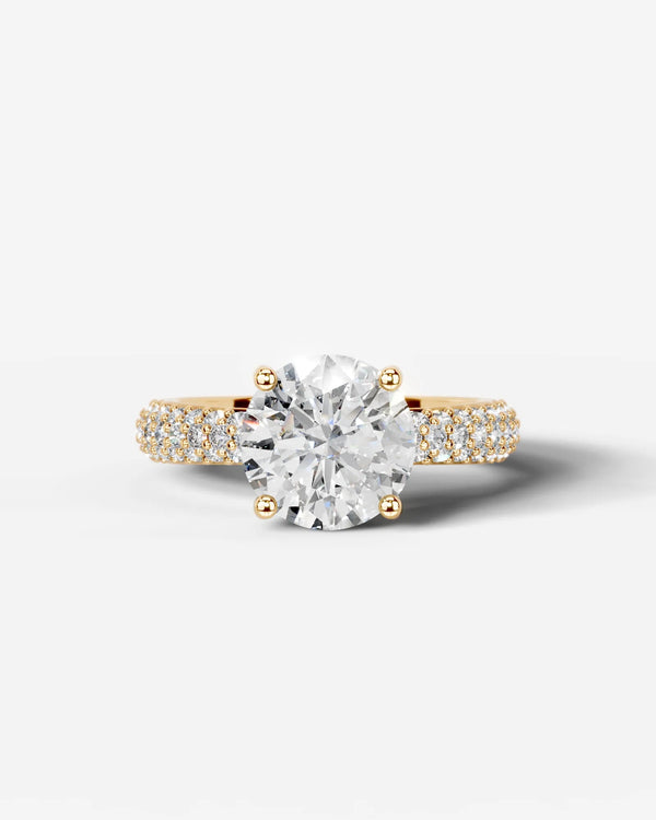 2 Carat Lab Grown Round Cut Diamond Diamond Twist Ring