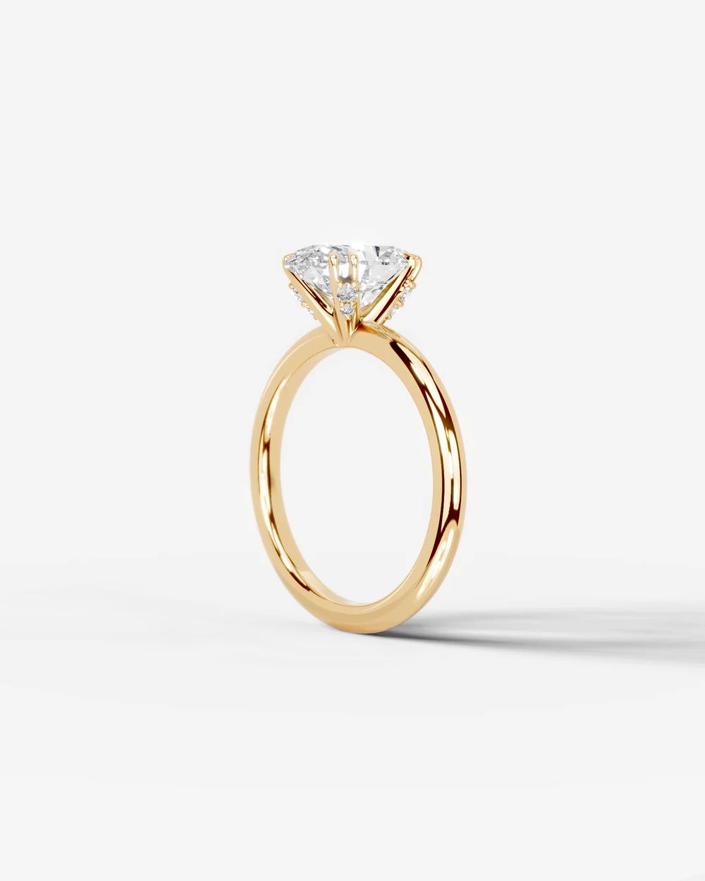 2 Carat Lab Grown Oval Cut Diamond Halo Prong Solitaire Ring