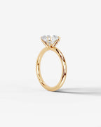 2 Carat Lab Grown Oval Cut Diamond Halo Prong Solitaire Ring