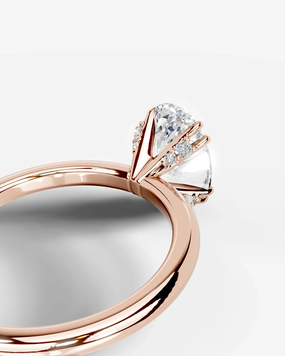 2 Carat Lab Grown Oval Cut Diamond Halo Prong Solitaire Ring