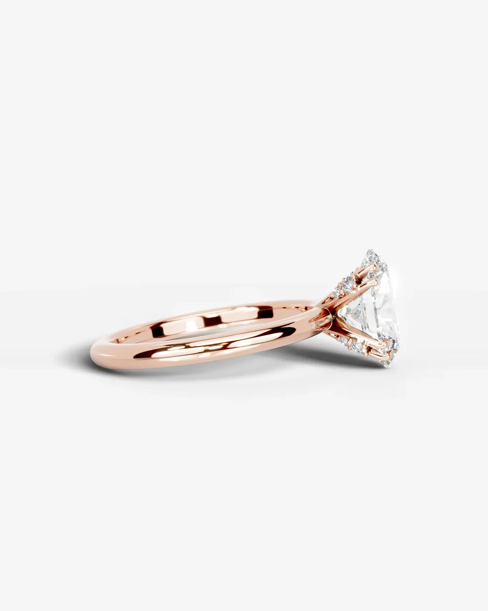 2 Carat Lab Grown Oval Cut Diamond Halo Prong Solitaire Ring