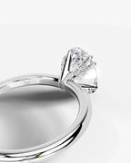 2 Carat Lab Grown Oval Cut Diamond Halo Prong Solitaire Ring