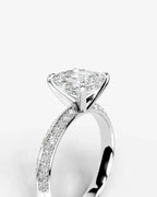 2 Carat Lab Grown Diamond Celeste Asscher Pave Engagement Ring