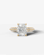 2 Carat Lab Grown Diamond Seraphine Elongated Radiant Cut Pave Engagement Ring