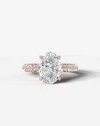 2 Carat Lab Grown Diamond Cassia Oval Pave Engagement Ring