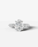 2 Carat Lab Grown Diamond Cassia Oval Pave Engagement Ring