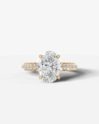 2 Carat Lab Grown Diamond Cassia Oval Pave Engagement Ring