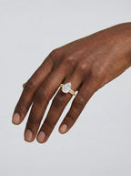 2 Carat Lab Grown Diamond Cressida Pear Cut Pave Engagement Ring
