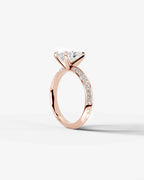 2 Carat Lab Grown Diamond Cressida Pear Cut Pave Engagement Ring