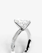 2 Carat Lab Grown Diamond Cressida Pear Cut Pave Engagement Ring