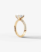 2 Carat Lab Grown Diamond Cressida Pear Cut Pave Engagement Ring