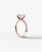 2 Carat Lab Grown Diamond Ophelia Round Pave Engagement Ring