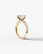 2 Carat Lab Grown Diamond Ophelia Round Pave Engagement Ring
