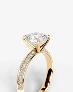 2 Carat Lab Grown Diamond Ophelia Round Pave Engagement Ring